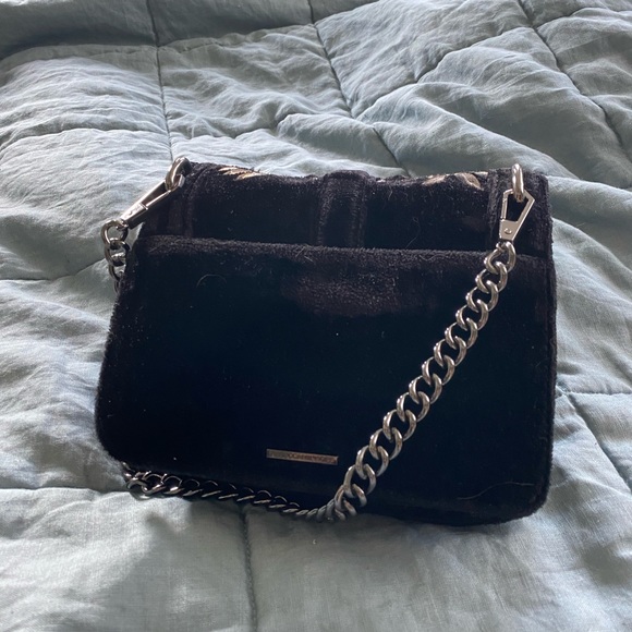 rebecca minkoff love leather crossbody bag in black - Picture 8 of 10